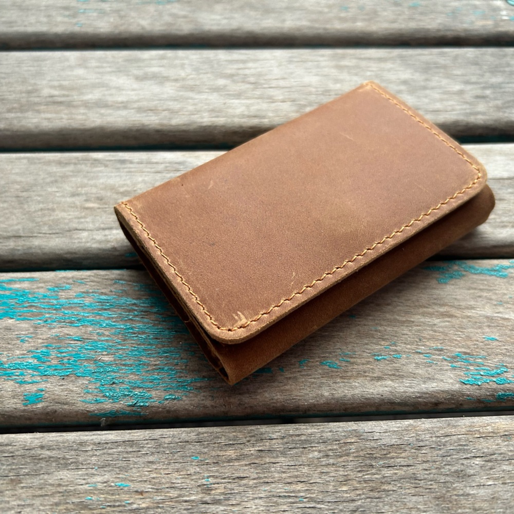 Leather Wallet - Hidden Message Wallet “I AM ENOUGH”- One of a Kind - NEW
